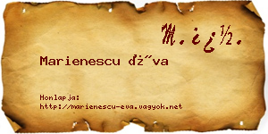 Marienescu Éva névjegykártya